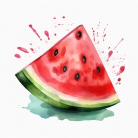 西瓜插画