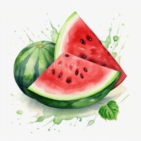 西瓜插画