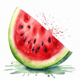 西瓜插画