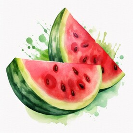 西瓜插画
