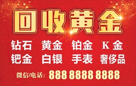 黄金回收展板