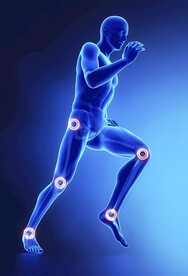 蓝色骨关节人物