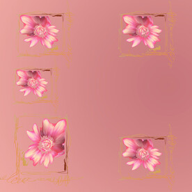 金箔线条花朵素材