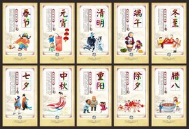 中国传统节日展板