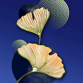 树叶水彩挂画装饰画