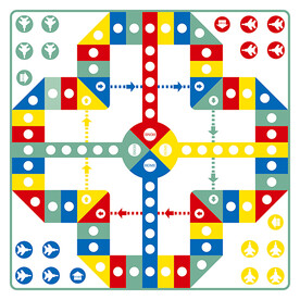 飞行棋盘矢量图
