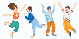 青年人物插画