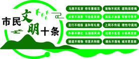 创文文化墙市民文明十条