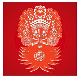 剪纸脸谱