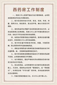 西药房工作制度