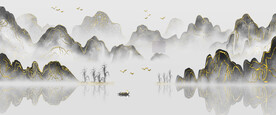 中国风山水背景