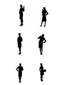 商务女性剪影