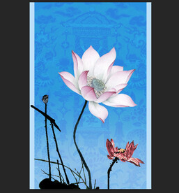 荷花装饰画
