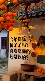 秋天柿子熟了海报