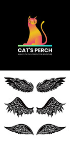 翅膀猫矢量logo图标素材