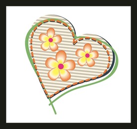 爱心底纹花纹 