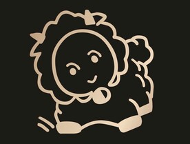 手绘卡通狮子 