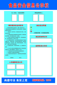 食品安全公示栏