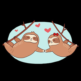 情人节可爱卡通情侣动物头像插图