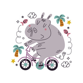 可爱手绘动物插图