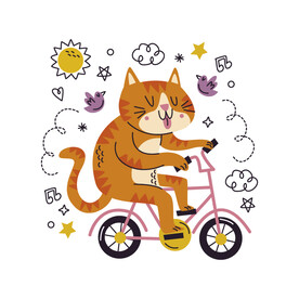 可爱手绘动物插图