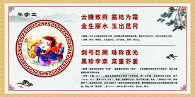 千字文 校园文化墙
