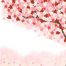 水彩树花朵艺术挂画装饰画