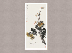 秋菊草虫