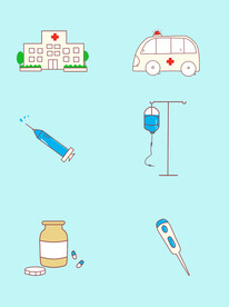 医疗元素矢量图标