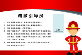 疏散引导员展牌