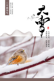 大雪海报广告
