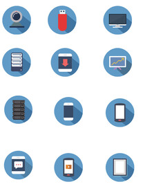 电子设备扁平标签图标免扣