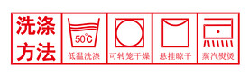 服装羊毛衫洗涤标识标牌矢量图