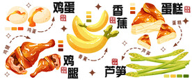 美食插画系列鸡腿