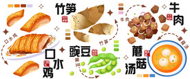 美食插画系列1