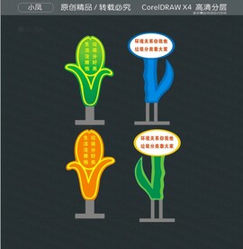 垃圾分类造型牌