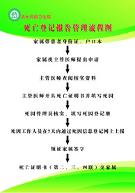 死亡登记报告管理流程图