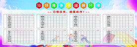小组评比栏 班级评比 学习评比