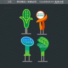 垃圾分类造型牌
