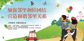 幸福社区  和谐邻里  文明