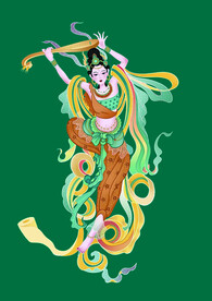飞天仕女