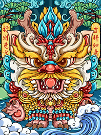 龙年背