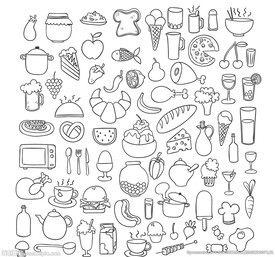 食物图标矢量图