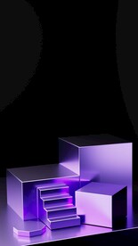 电商紫色金属舞台