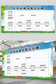 生活垃圾分类公示牌展板