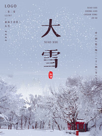 大雪海报广告