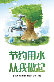 节约用水海报
