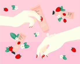护肤插画