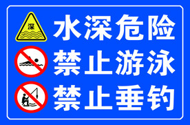 水深危险  禁止游泳