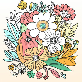 野花手绘插图 